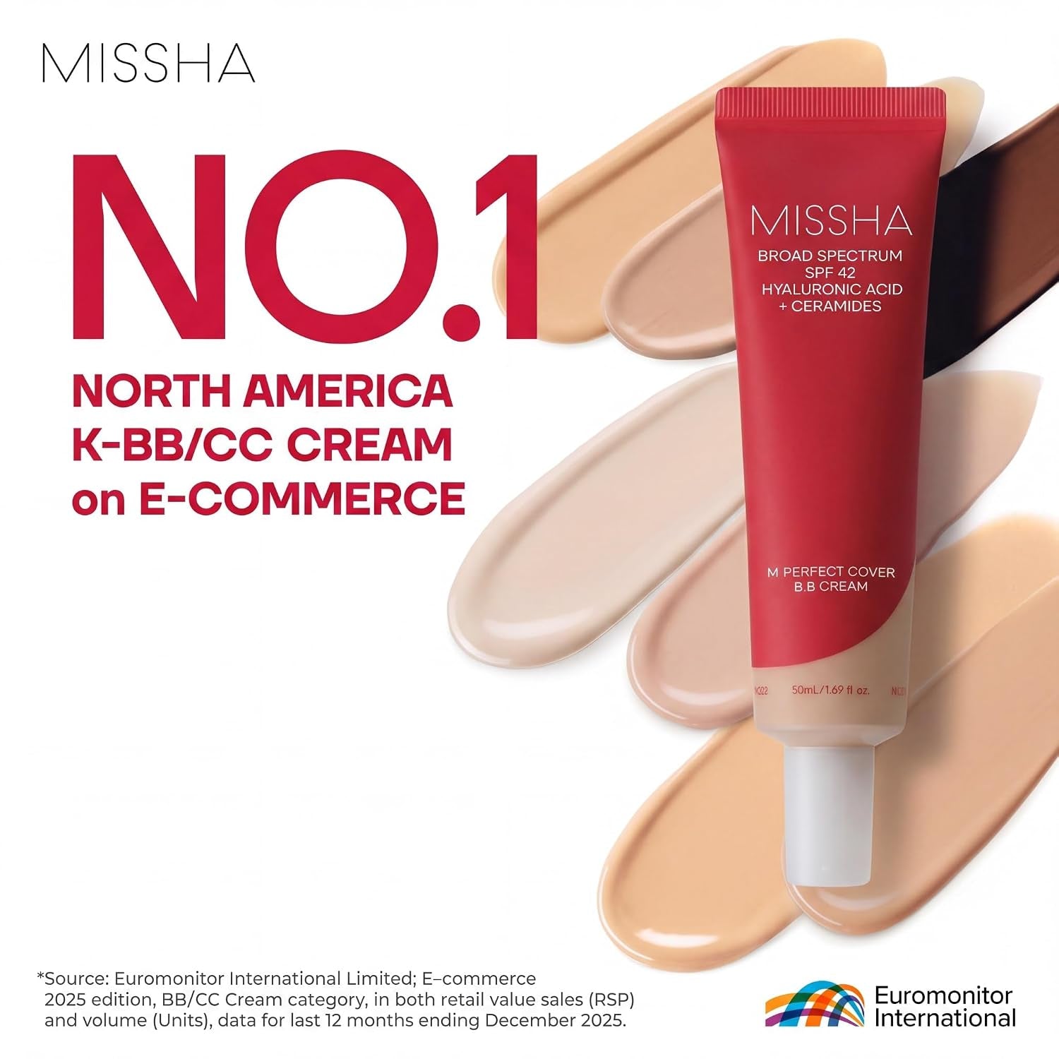 M Perfect Cover BB Cream No.23 Natural Beige -Light/Medium with Cool/Neutral Undertone SPF 42 PA +++ 1.69 Fl Oz - Tinted Moisturizer for Face with SPF