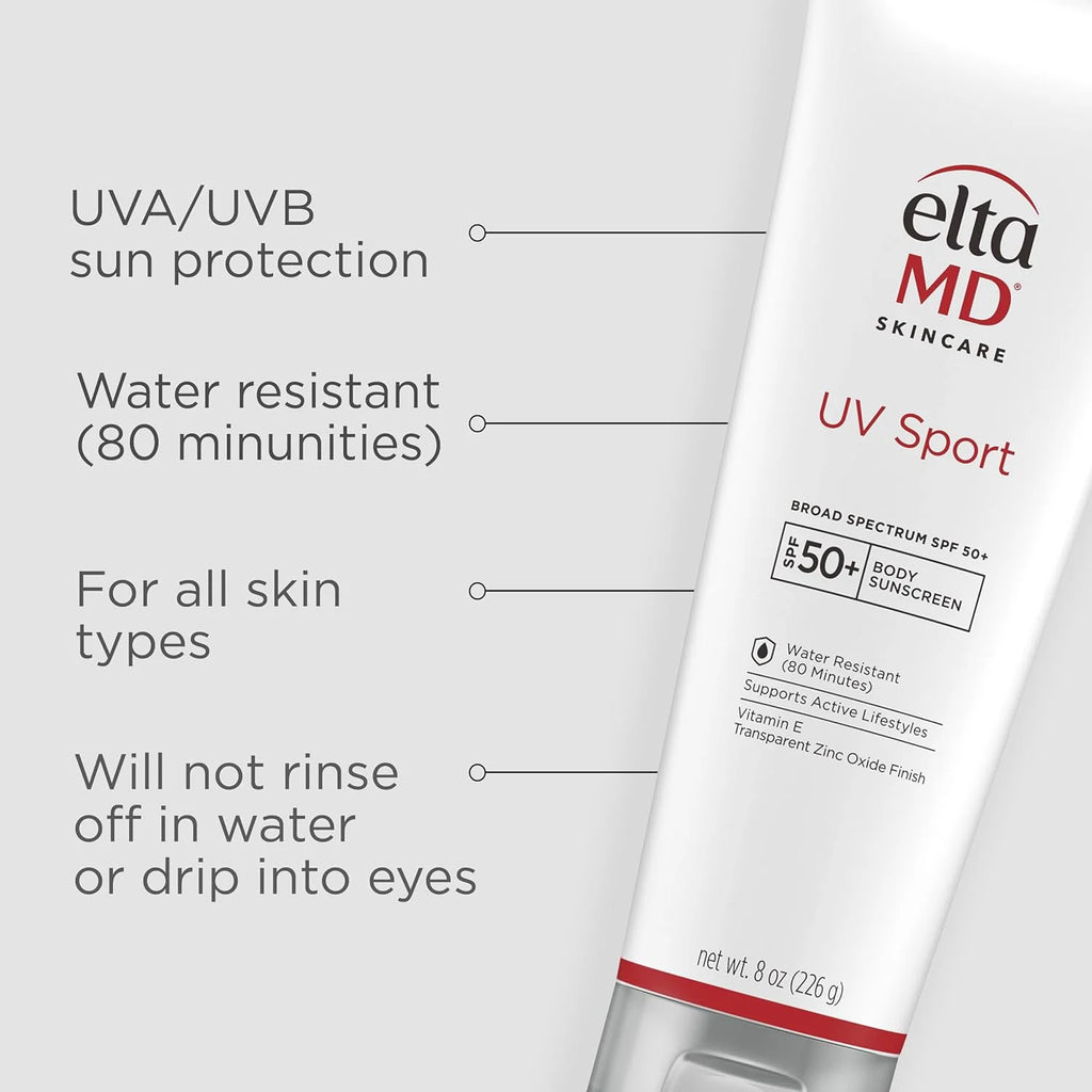 UV Sport Sunscreen Lotion SPF 50 - Face Sunscreen SPF 50, Body, Water & Sweat Resistant, Oil-Free Zinc Oxide Formula, Size: 3 Ounce (Pack of 1)