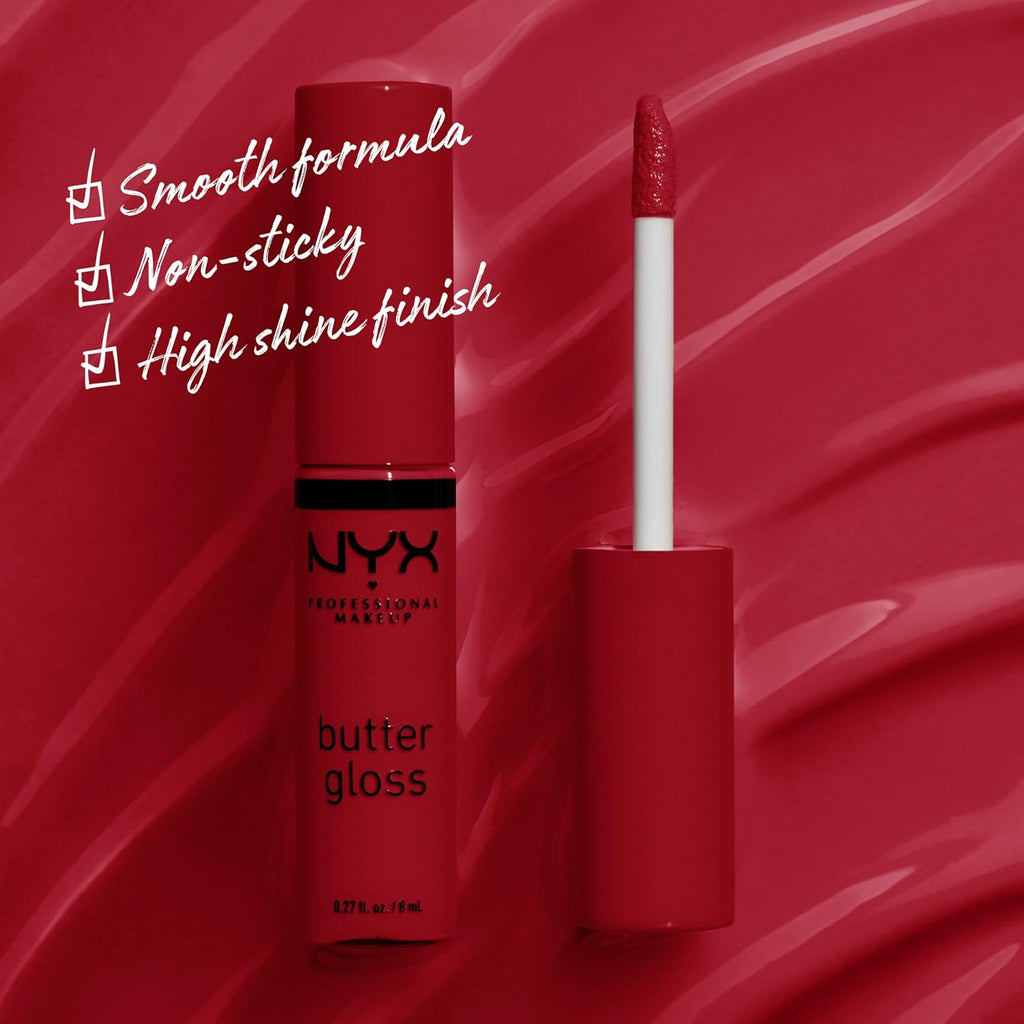 PROFESSIONAL MAKEUP Butter Gloss, Non-Sticky Lip Gloss - Rocky Road (Wine)