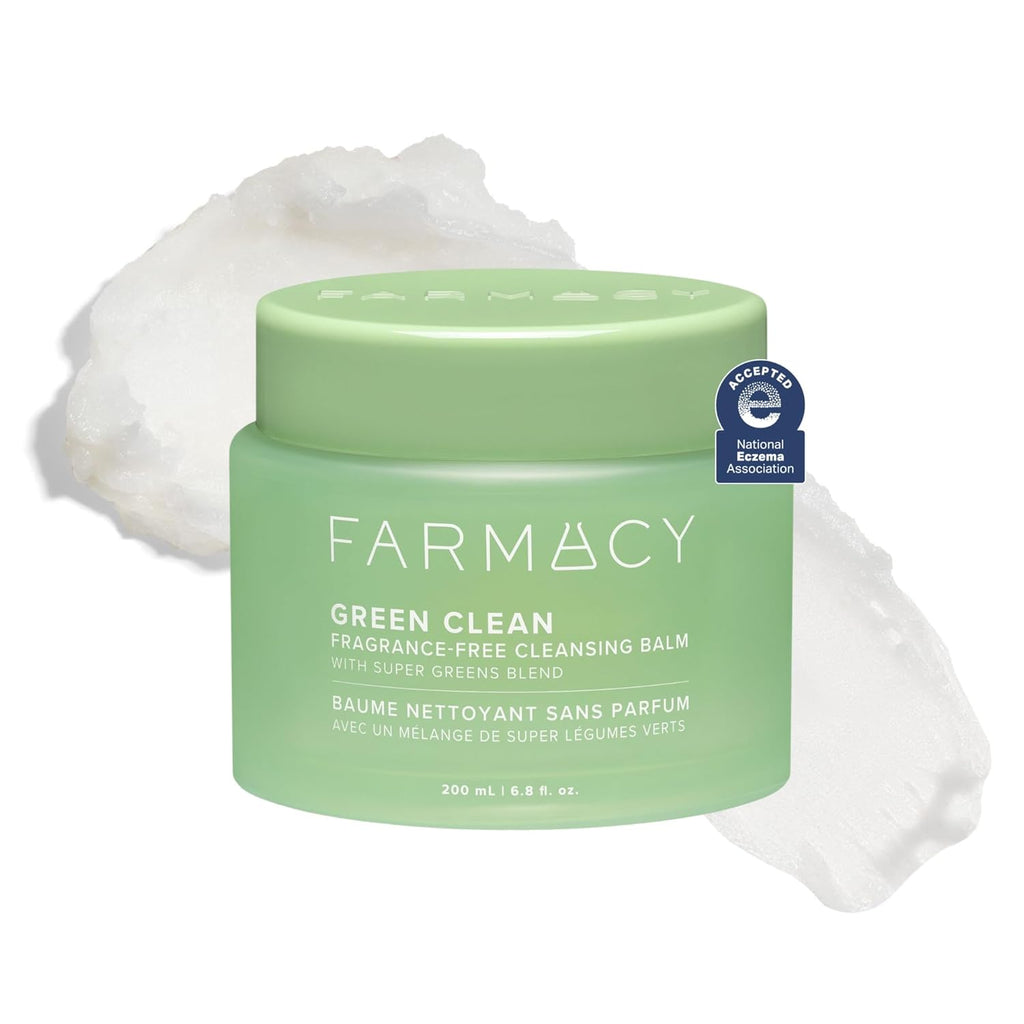 Sensitive Skin Makeup Remover Cleansing Balm - Green Clean Waterproof Makeup Remover Balm + Oil Cleanser for Face - Melts Make up + SPF - Hydrates + Softens Skin - Fragrance-Free (200Ml)