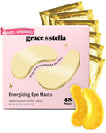 Award Winning under Eye Mask - Birthday Gifts for Women - Gel Eye Patches for Dark Circles, Puffy Eyes, Wrinkles, Undereye Bags - Gifts for Teen Girls - Vegan (48 Pairs, Gold)