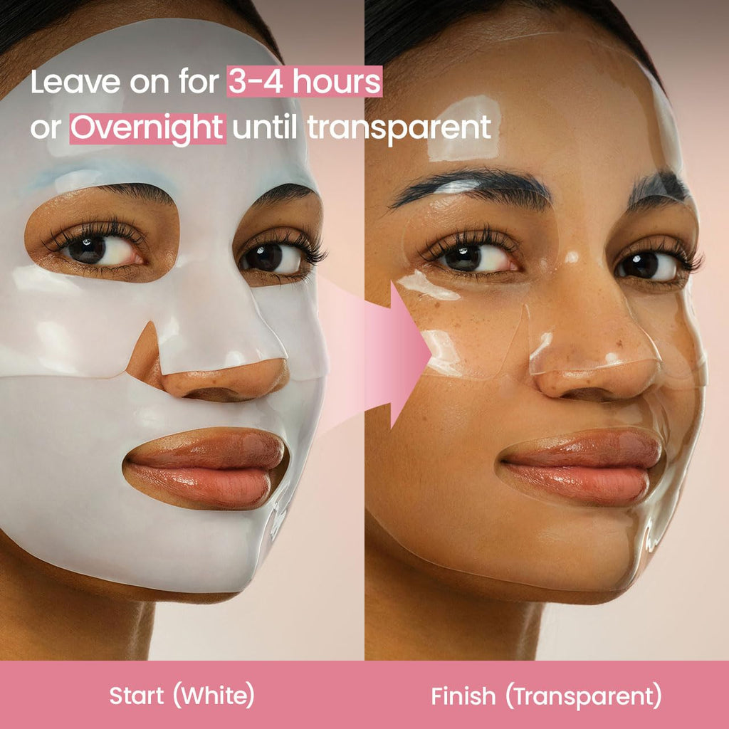 Collagen Pink Glow Trio: Collagen Real Deep Mask & Toner Pads & Peptide Serum for Plumping Hydration, Firming, Korean Skin Care, Skin Care Set