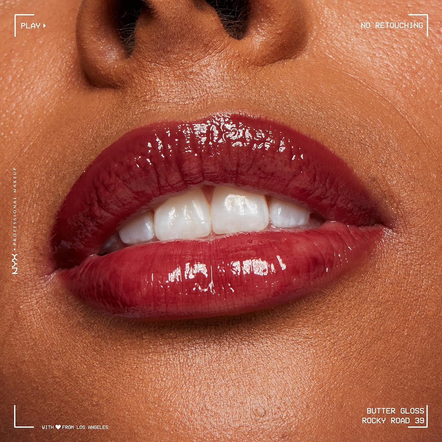 PROFESSIONAL MAKEUP Butter Gloss, Non-Sticky Lip Gloss - Rocky Road (Wine)