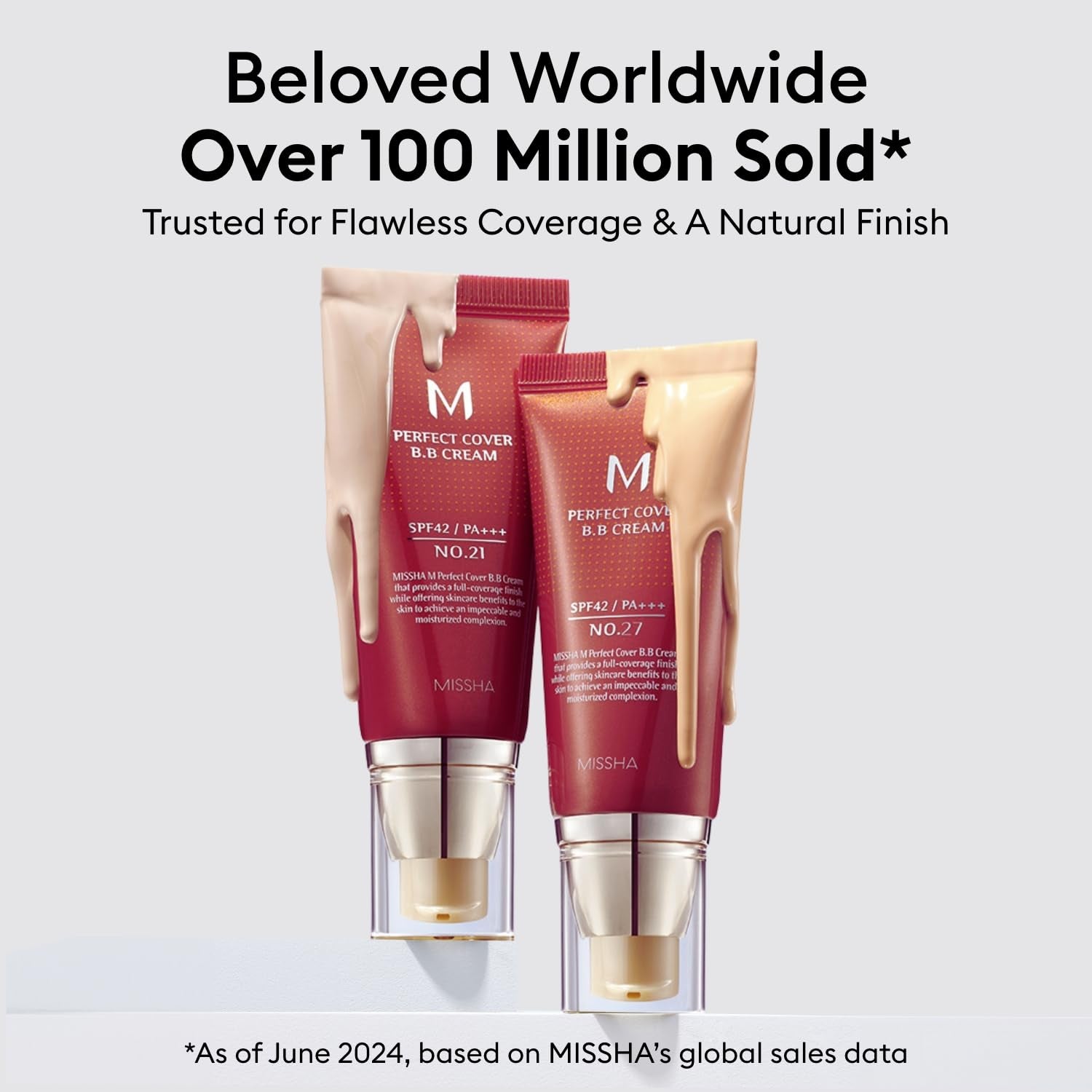 M Perfect Cover BB Cream No.13 Bright Beige - Fair with Cool Undertone SPF 42 PA +++ 1.69 Fl Oz - Tinted Moisturizer for Face with SPF