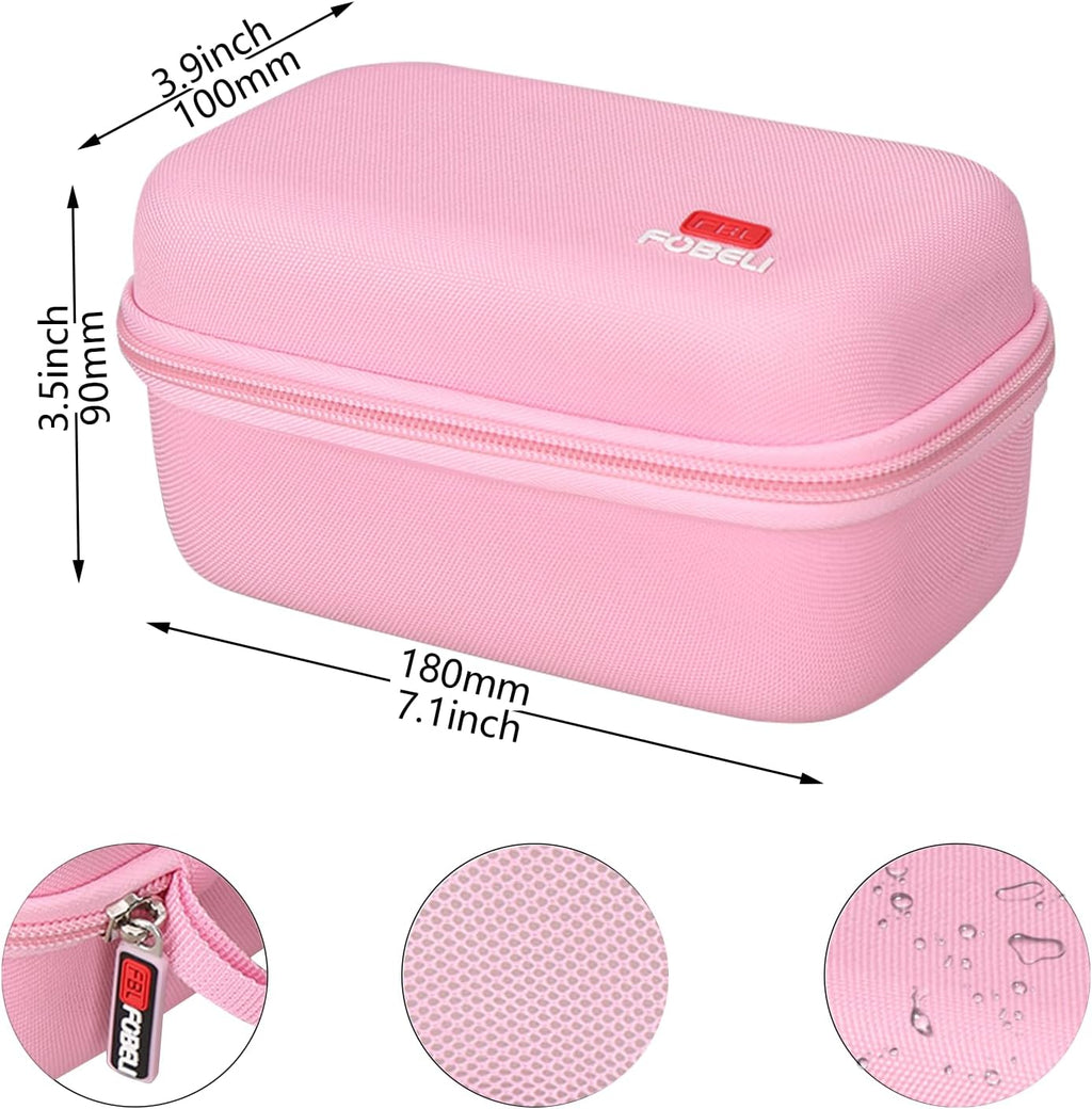 Hard Travel Case for Nuface Mini/Mini+ Starter Kit, Hunvva EP-300 Mini Microcurrent Facial Device (Case Only) (Pink)