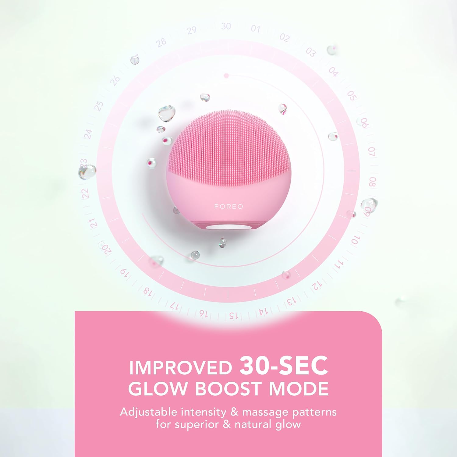 LUNA 4 Mini Face Cleansing Brush & Face Massager - Premium Face Care - Enhances Absorption of Facial Skin Care Products - Simple Skin Care Tools - for All Skin Types- Pearl Pink