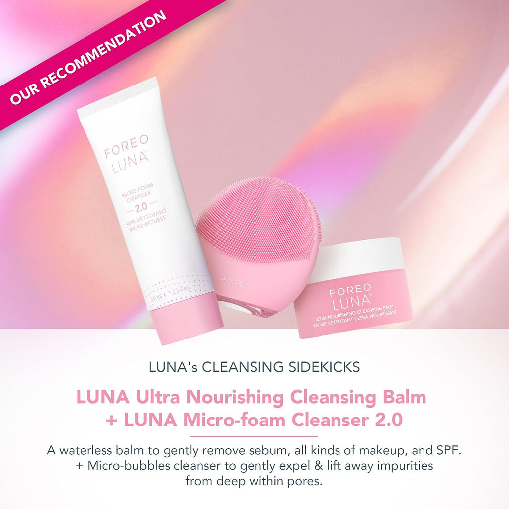 LUNA 4 Mini Face Cleansing Brush & Face Massager - Premium Face Care - Enhances Absorption of Facial Skin Care Products - Simple Skin Care Tools - for All Skin Types- Pearl Pink