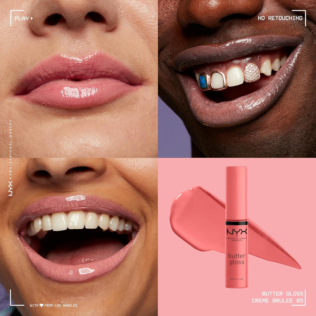 PROFESSIONAL MAKEUP Butter Gloss, Non-Sticky Lip Gloss - Creme Brulee (Natural)