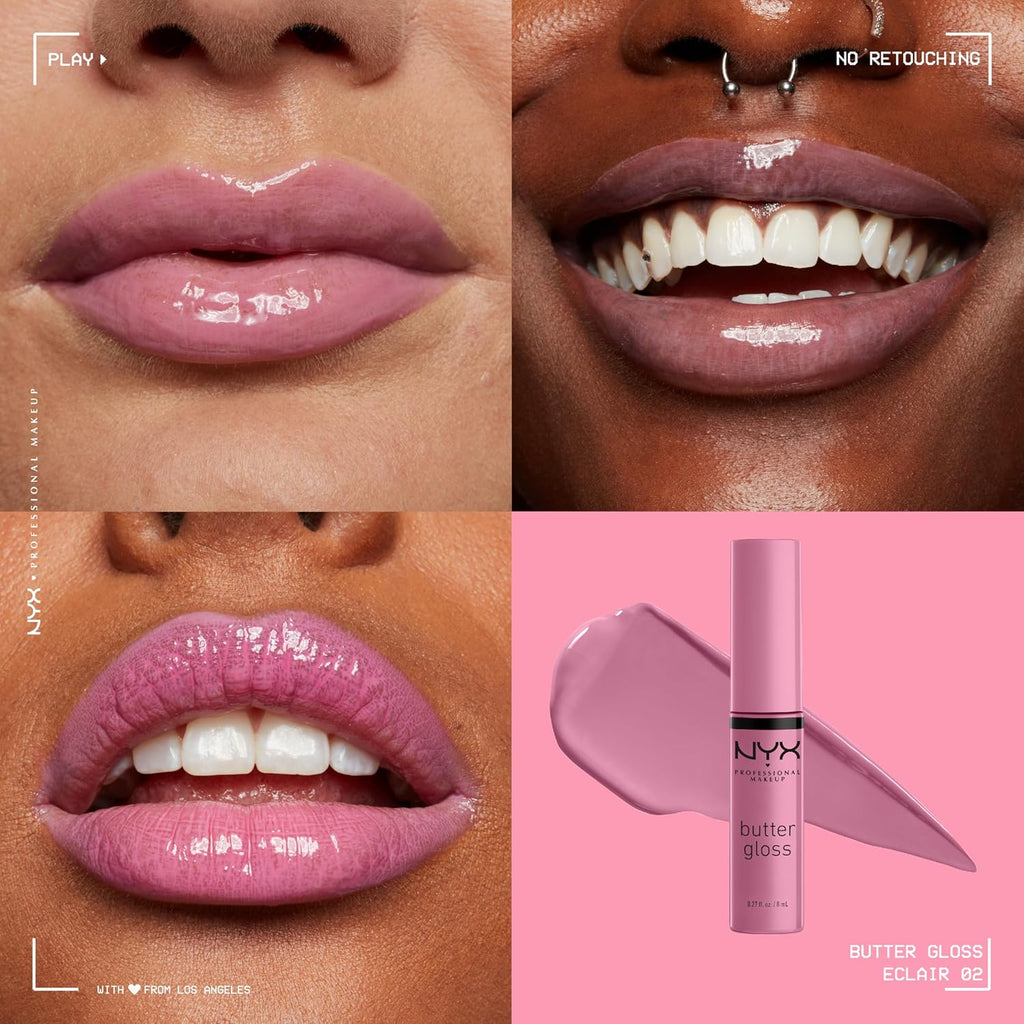 PROFESSIONAL MAKEUP Butter Gloss, Non-Sticky Lip Gloss - Eclair (Pink)