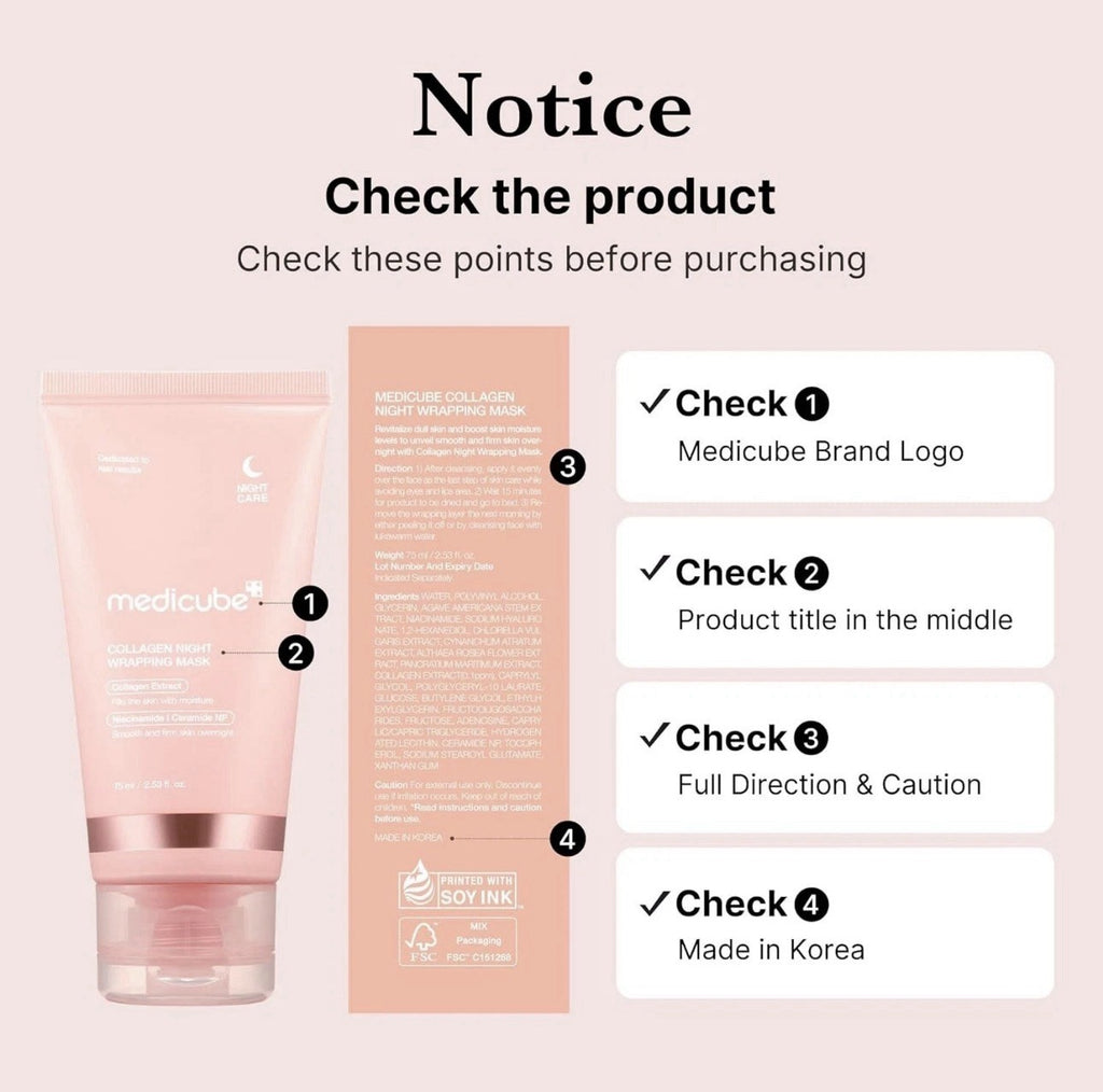 MEDICUBE Collagen Night Wrapping Mask 2.53 Fl Oz + Silicone Brush | Exp:2028