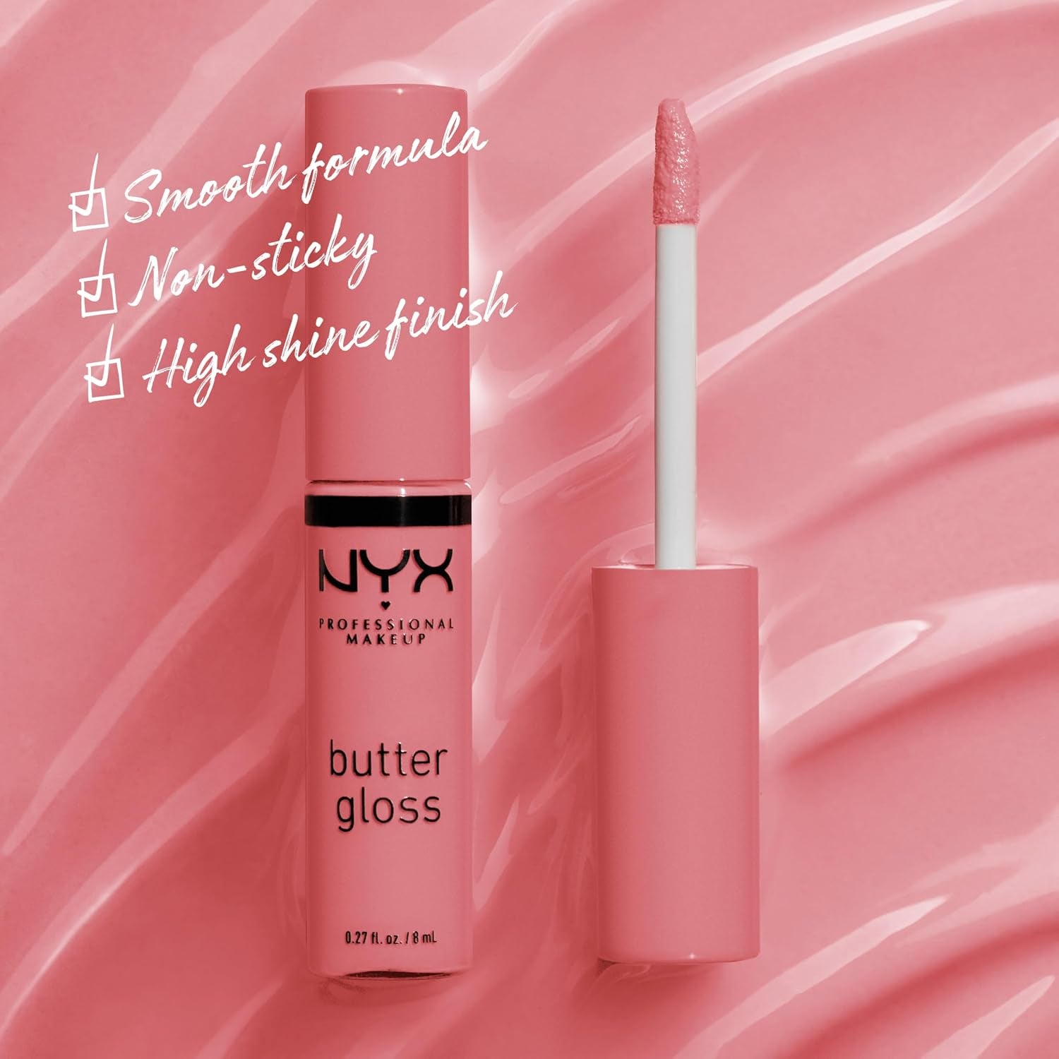 PROFESSIONAL MAKEUP Butter Gloss, Non-Sticky Lip Gloss - Tiramisu (Brown)