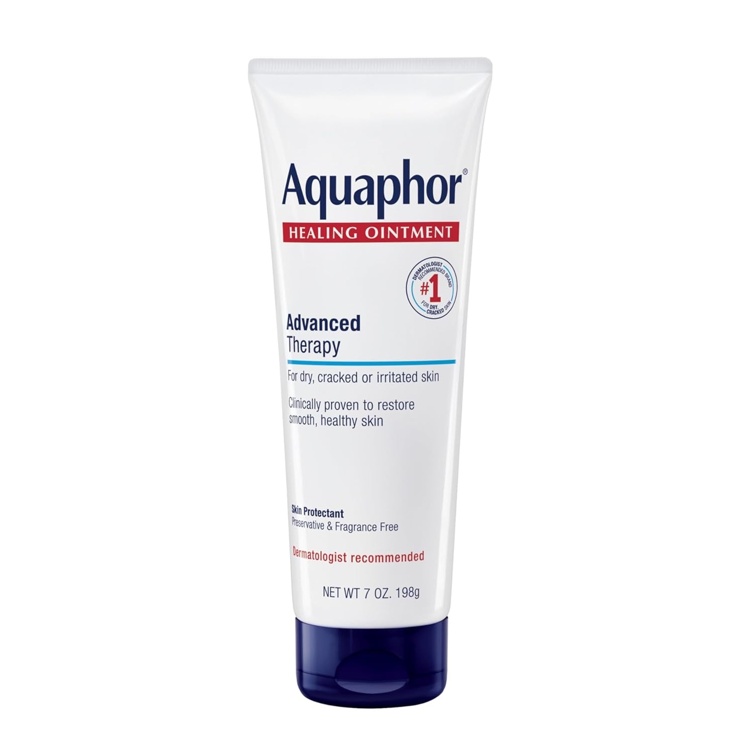 Healing Ointment Advanced Therapy Skin Protectant, Dry Skin Body Moisturizer, 7 Oz Tube (Pack of 12)