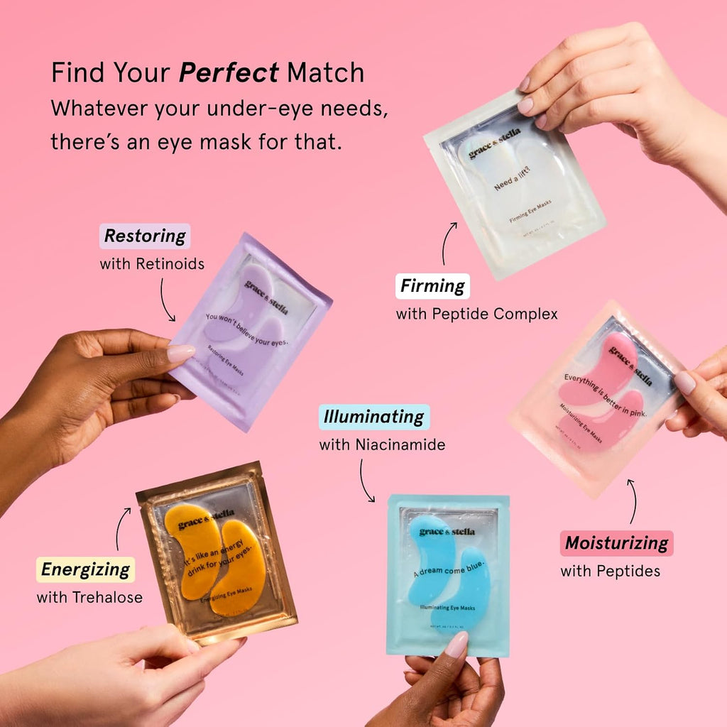 Award Winning under Eye Mask - Birthday Gifts for Women - Gel Eye Patches for Dark Circles, Puffy Eyes, Wrinkles, Undereye Bags - Gifts for Teen Girls - Vegan (48 Pairs, Gold)