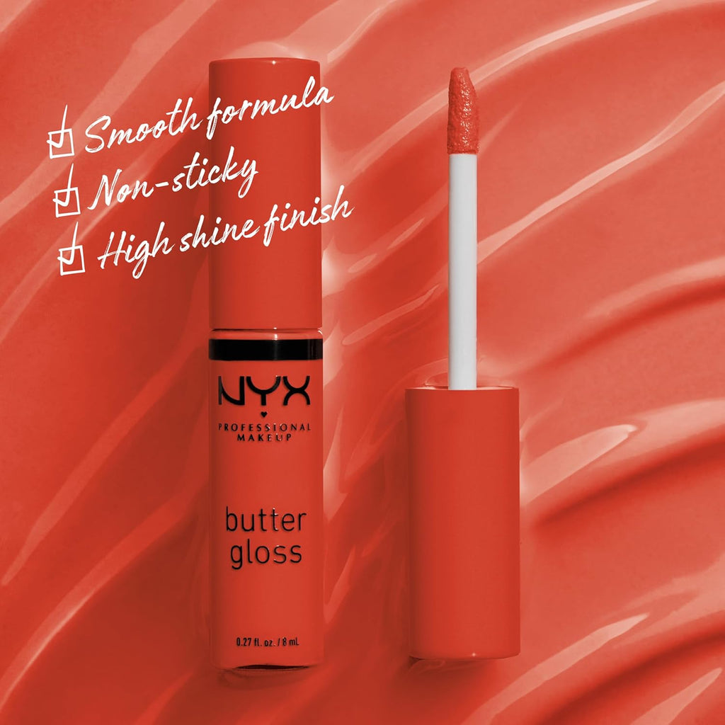 PROFESSIONAL MAKEUP Butter Gloss, Non-Sticky Lip Gloss - Orangesicle (Orange)