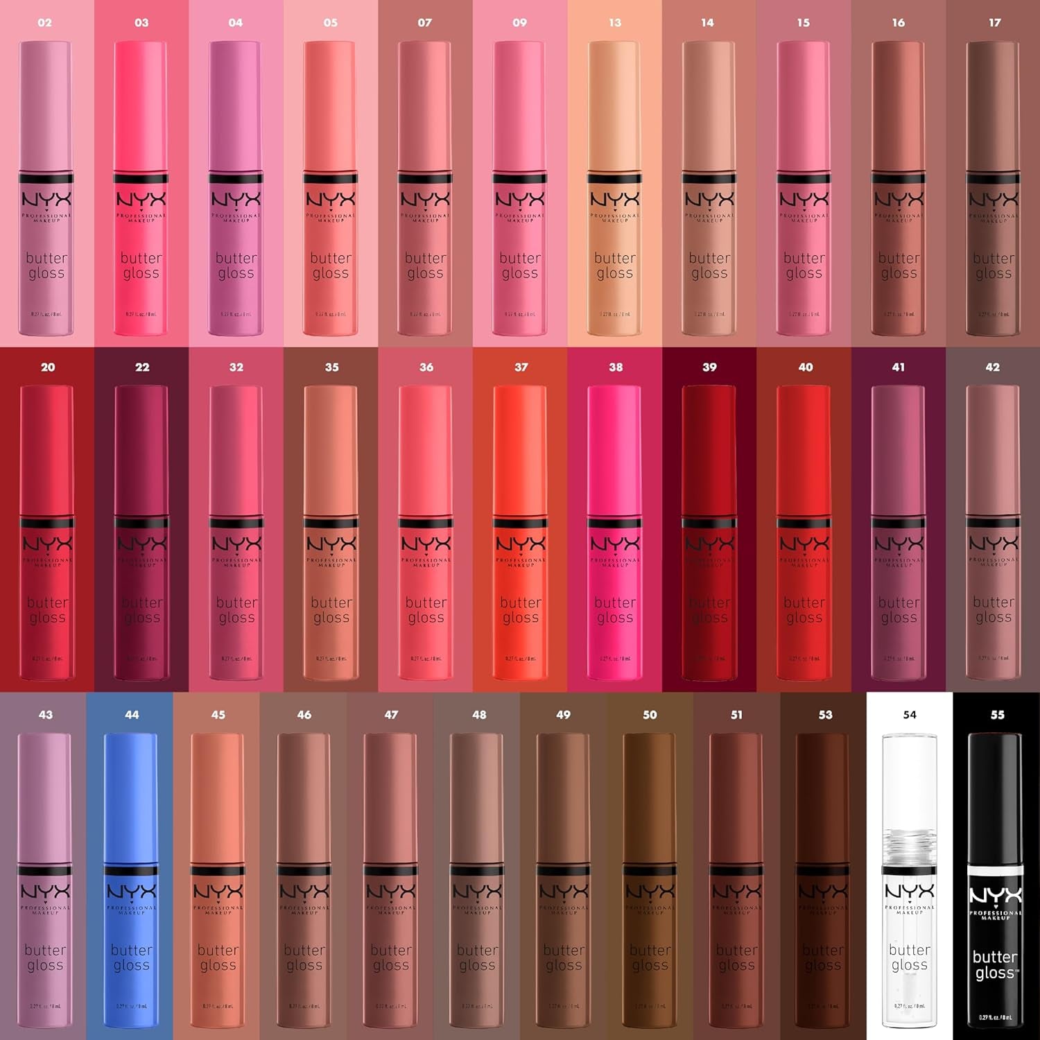 PROFESSIONAL MAKEUP Butter Gloss, Non-Sticky Lip Gloss - Rocky Road (Wine)
