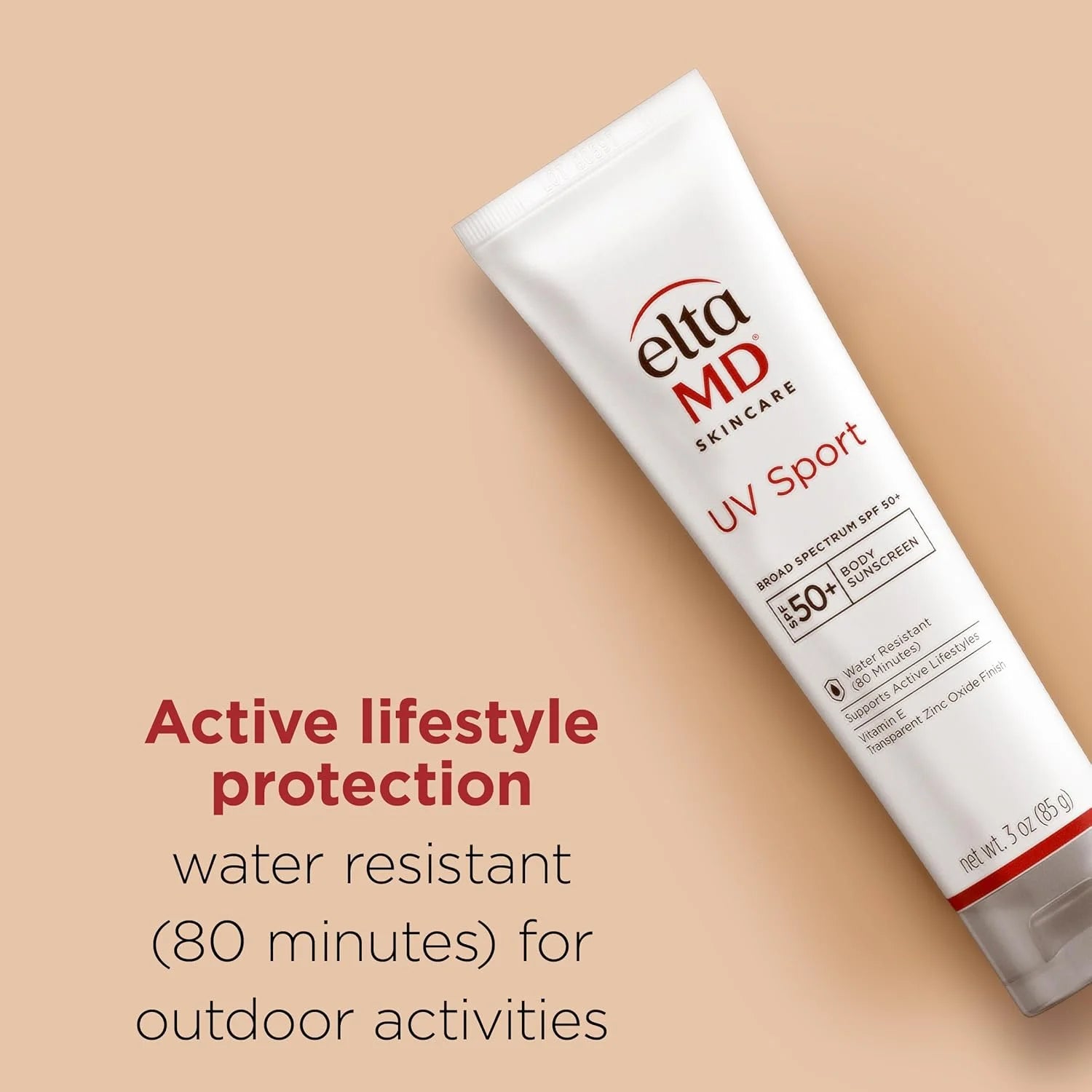 UV Sport Sunscreen Lotion SPF 50 - Face Sunscreen SPF 50, Body, Water & Sweat Resistant, Oil-Free Zinc Oxide Formula, Size: 3 Ounce (Pack of 1)